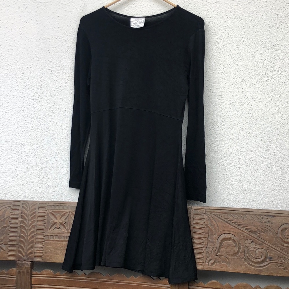 Vintage Carol Le Valley black long sleeve dress